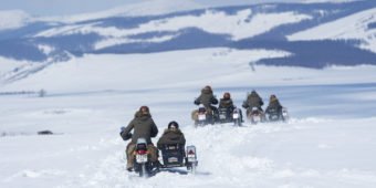 moto sur neige mongolie